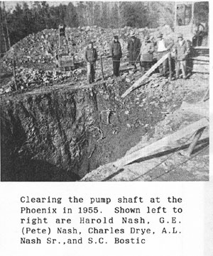 1955 excavation of Phoenix Gold Mine pump shaft